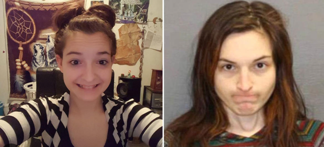 Official booking photo of Samantha Ray Mears, 19 at the time of arrest, charged and later convicted in a machete sexual assault case in Great Falls, Montana.