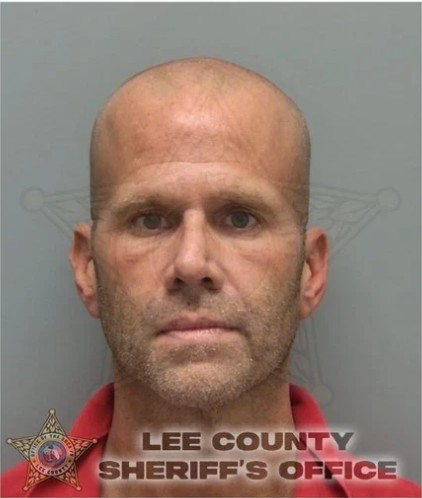 Mugshot of Travis Mulnix, arrested in Daytona Beach for hiding naked in a porta-potty and assaulting a construction worker.