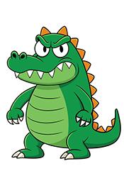Cartoon alligator representing the dead alligator possession case