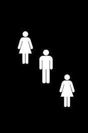 Threesome road sign illustration representing the failed encounter