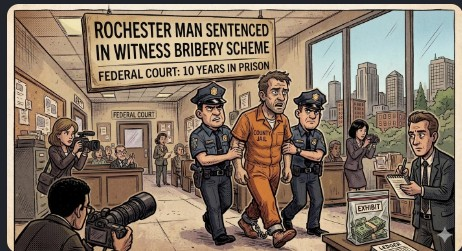 Rochester Man Sentenced in Witness Bribery Scheme.