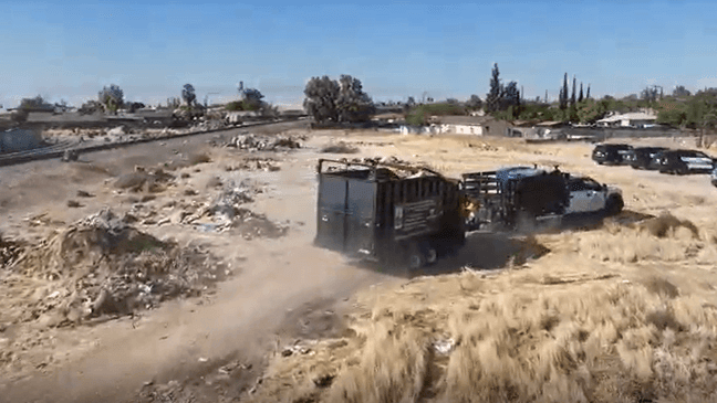 Image for gallery: Encampment cleanup yields 17 arrests, 12 dogs seized and nearly 26 tons of trash removed