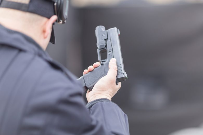 police with gun