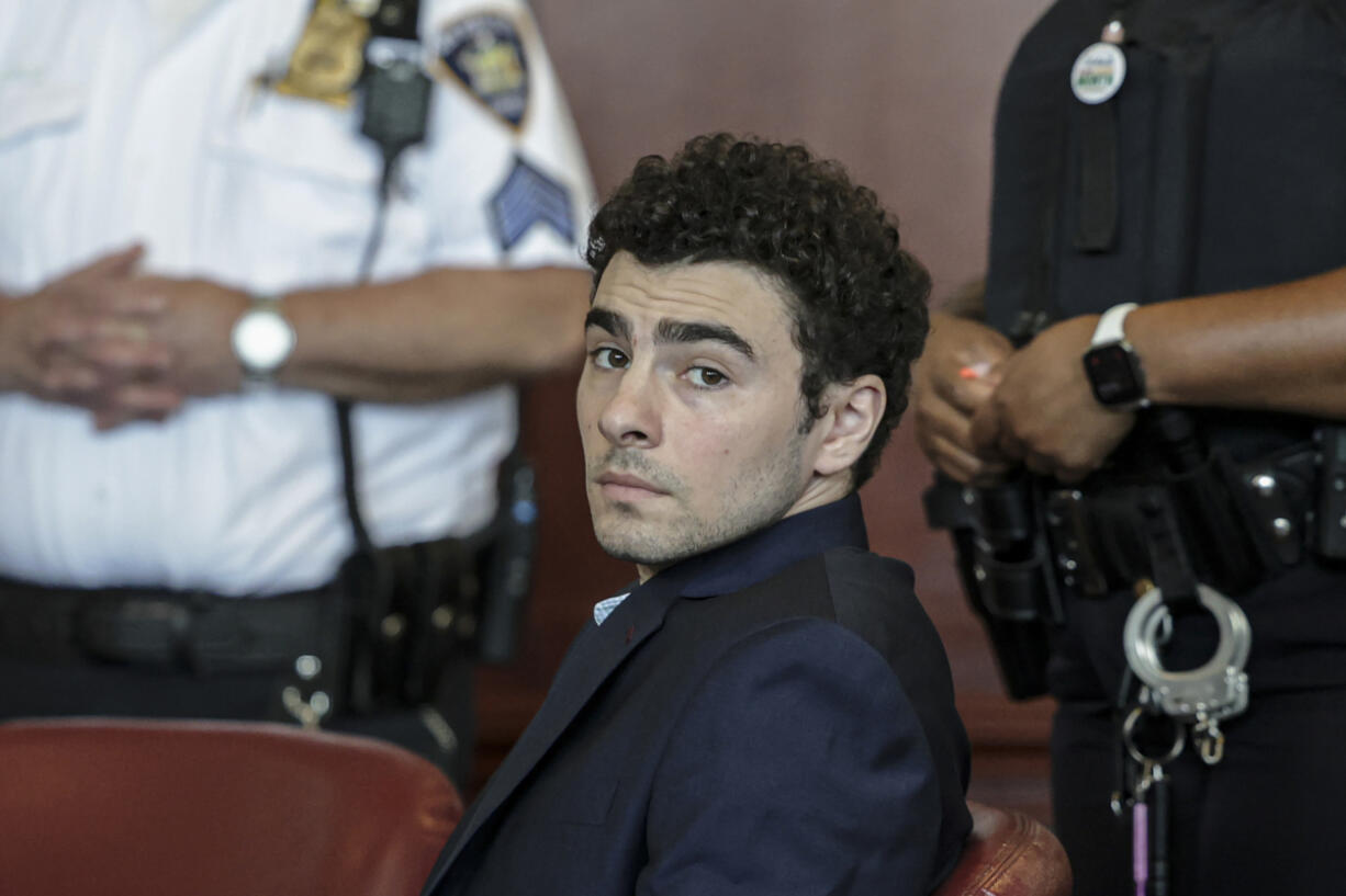Luigi Mangione appears at an evidence suppression hearing at Manhattan Supreme Court on May 18, 2026, in New York City. Mangione is charged with murder in the fatal shooting of UnitedHealthcare CEO Brian Thompson in Manhattan in December 2024.